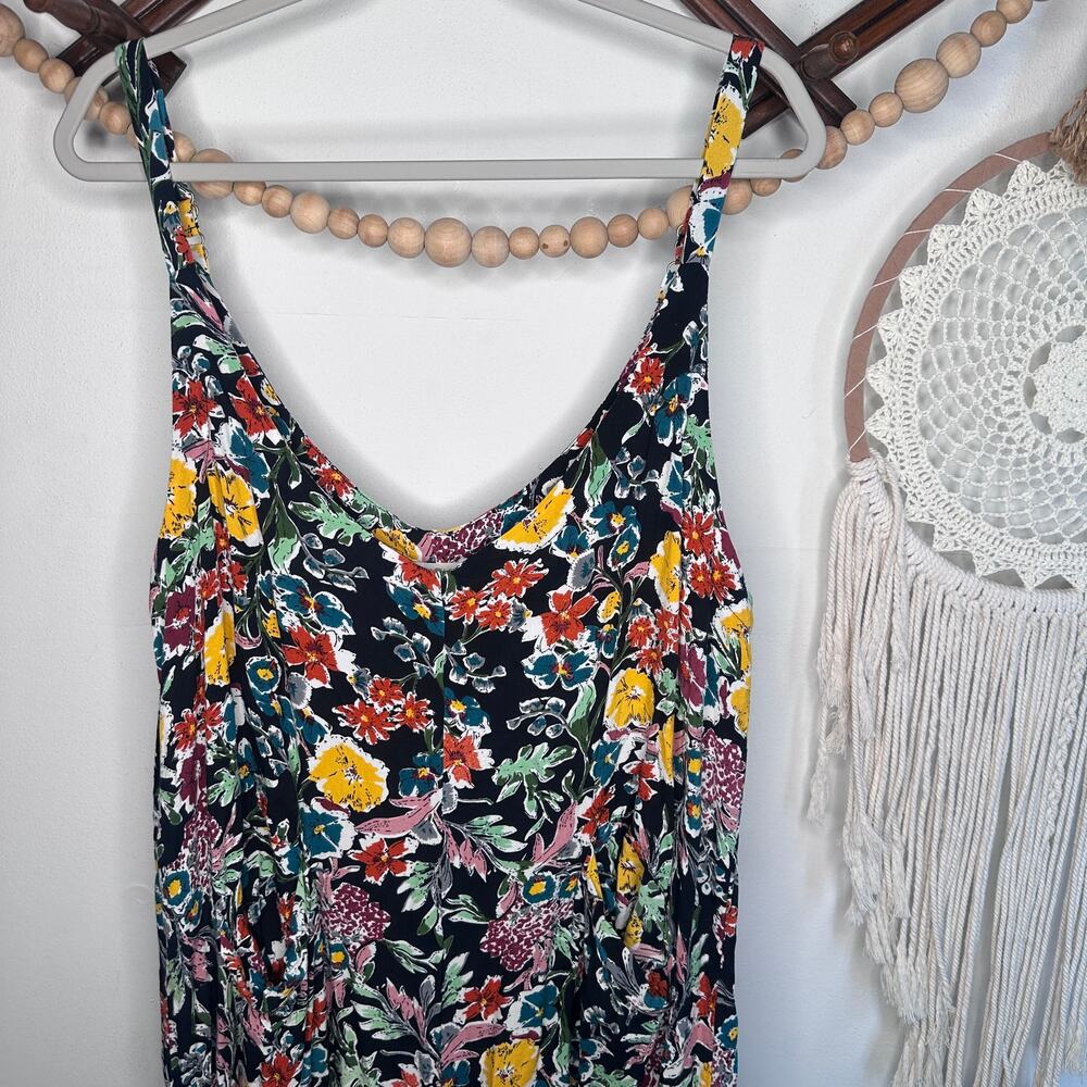 Natural Life Black Floral Jumpsuit